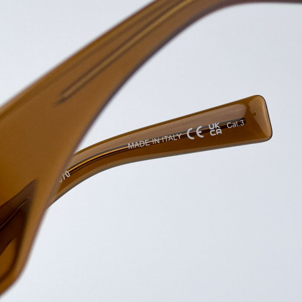 Saint Laurent SL713 003 BRAND NEW Sunglasses Transparent Brown Rectangle Unisex - Picture 7 of 10